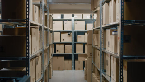 Well organized, shelved storage